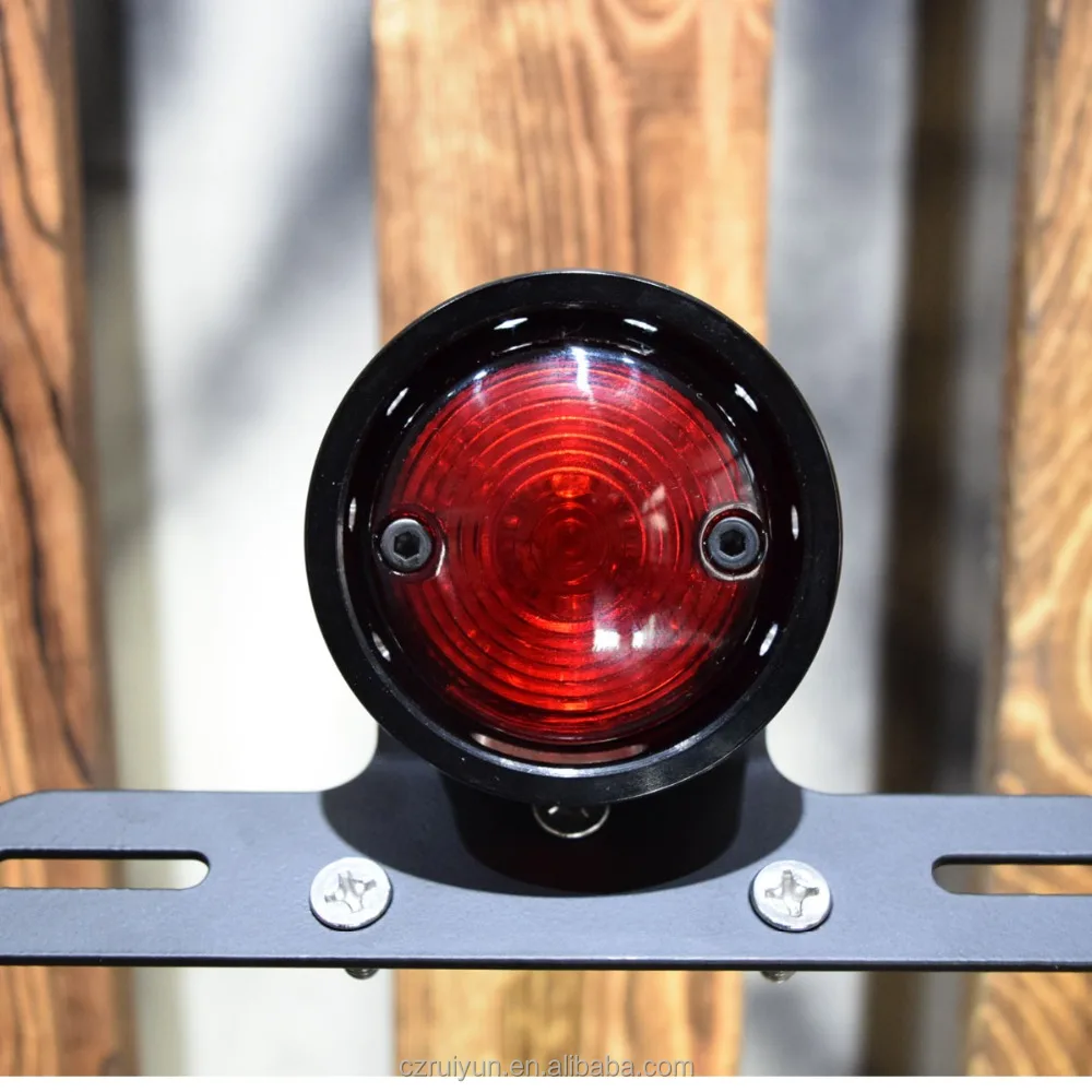 Motorcycle Vintage Round Taillight Brake Lamp 12v Led Accessories Led Light
