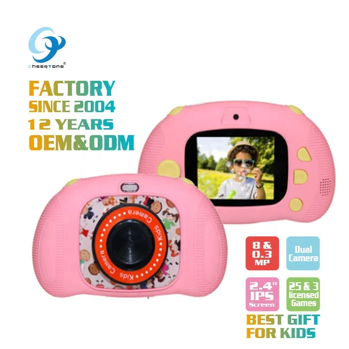 CTP2 baby girl digital video camera built in 25 games action camera kid  with dual camera (62100031969)