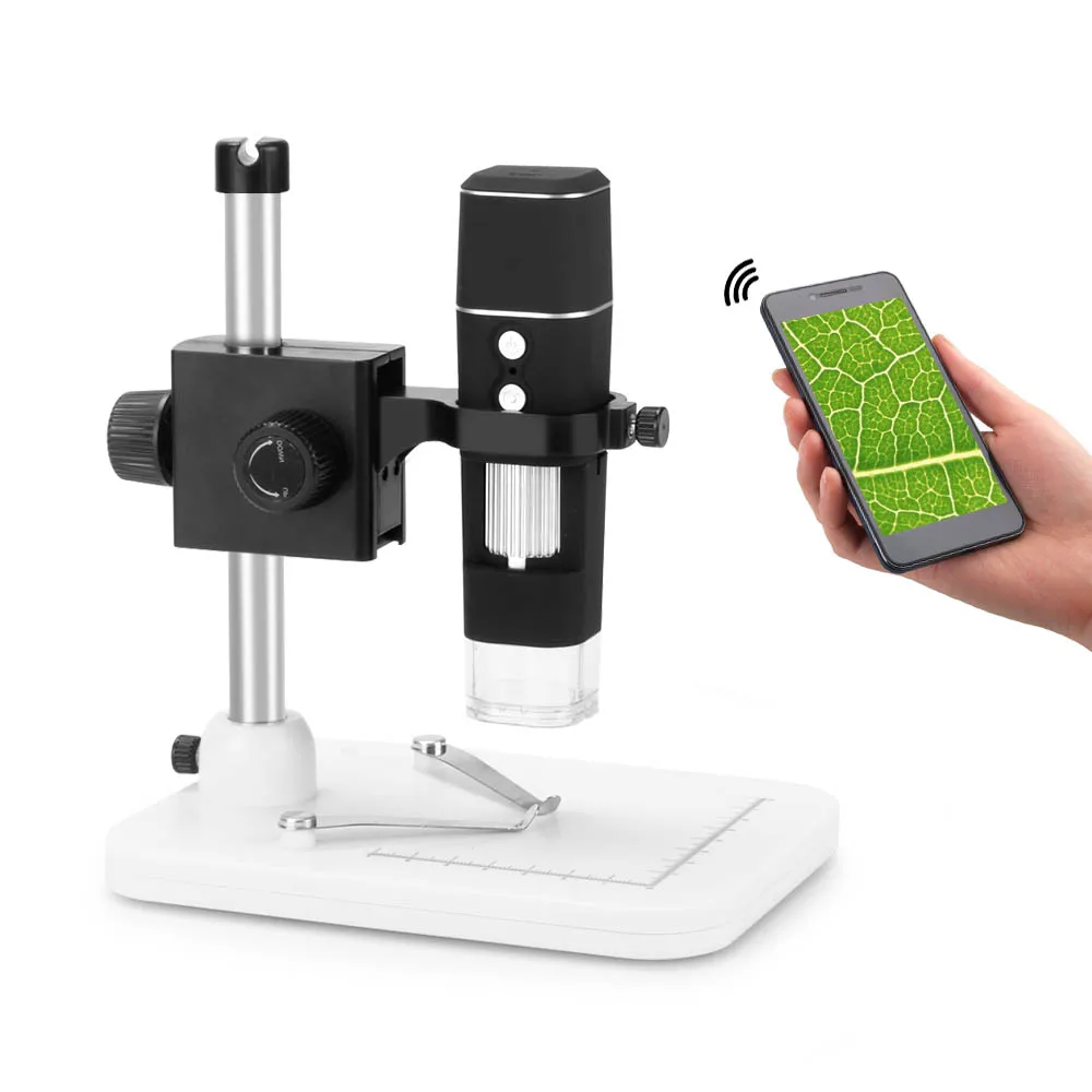 500X Zoom Wifi Digital Microscope HD Wireless Biological Microscope Rechargeable Electronic Magnifier Loupe for iOS / Android