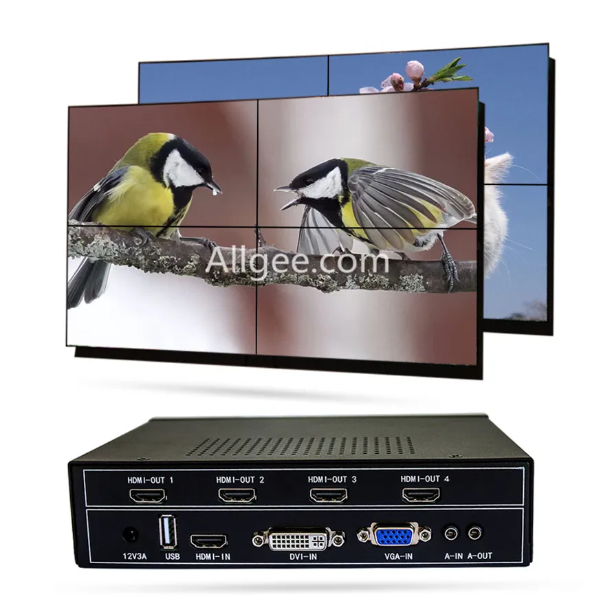 55 дюймов 2*2 Ультра узкая рамка видео стены со встроенным жк-контроллером видеодисплея