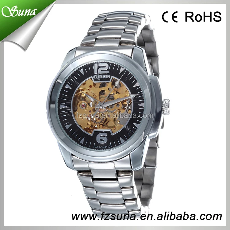 Good Wholesale Price Goer Style Mechanical Best Cheap Automatic Fashion Mens Watches Colors
