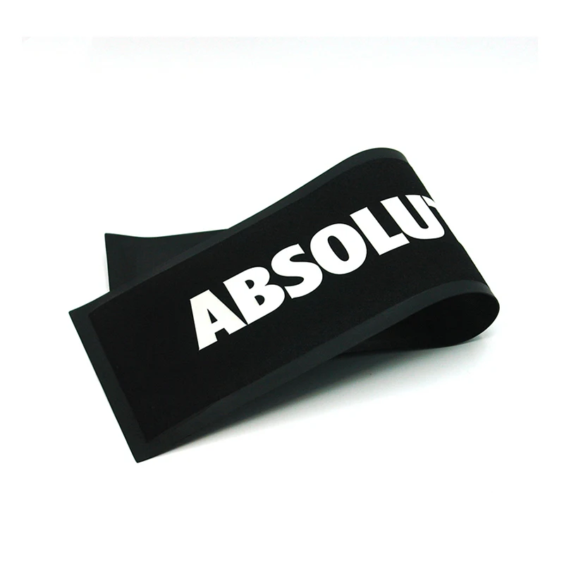 Factory Custom  Logo 420g Eco-Friendly PVC Beer Mat Non-Slip Rubber Bar Mat Absorbent Feature Christmas Party Silicone Bar Mat