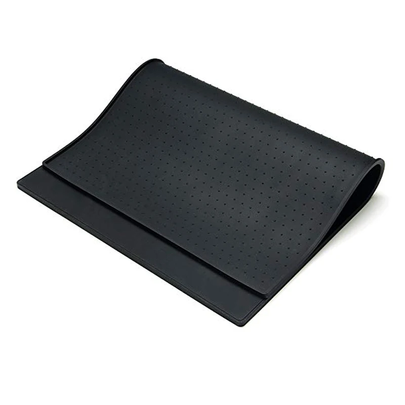 BPA free Silicone Dog Feeding Mat Non Slip Non Spills Dog Cat Bowls Mats Rectangle Shape Pet Feeder Pad