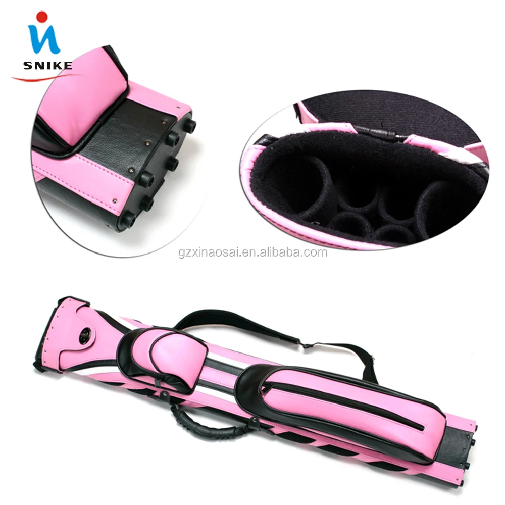 Кожаный цельный чехол 36 дюймов для бильярдного кия с подставкой, 2 ячейки и 4 валами