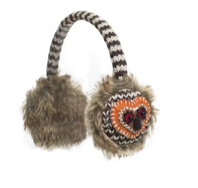 
winter faux fur earmuff with headphone 