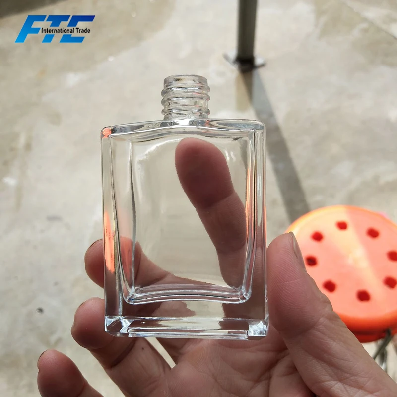 Rose Gold Perfume Bottle 30ml 50ml 100ml Rectangular Screw Neck Perfume Bottle