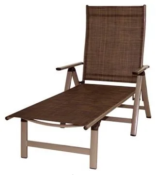 New Arrival Recliner Waterproof sun bed, Aluminium Brushed Beach Chair Sun Lounger