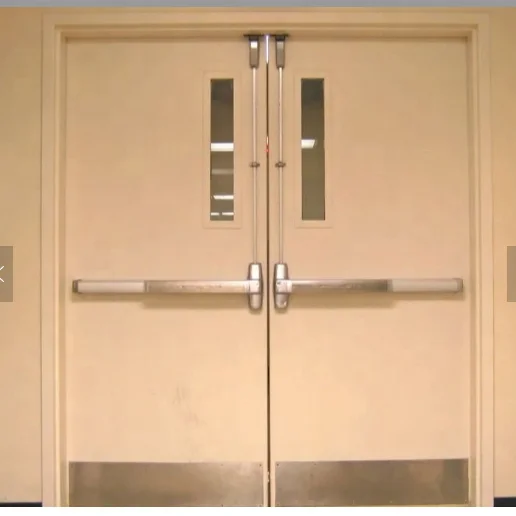 Cheap Price Steel Fire Rated Door Emergency Exit Door With Panic Push Bar