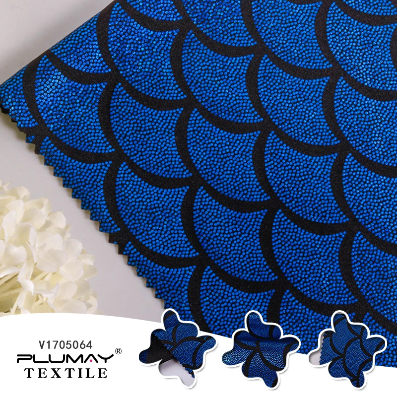 Iridescent Sparkly Scale Mermaid Fabric Hologram Spandex 4 Way Stretchy fish scale fabric for skirt tail swimwear