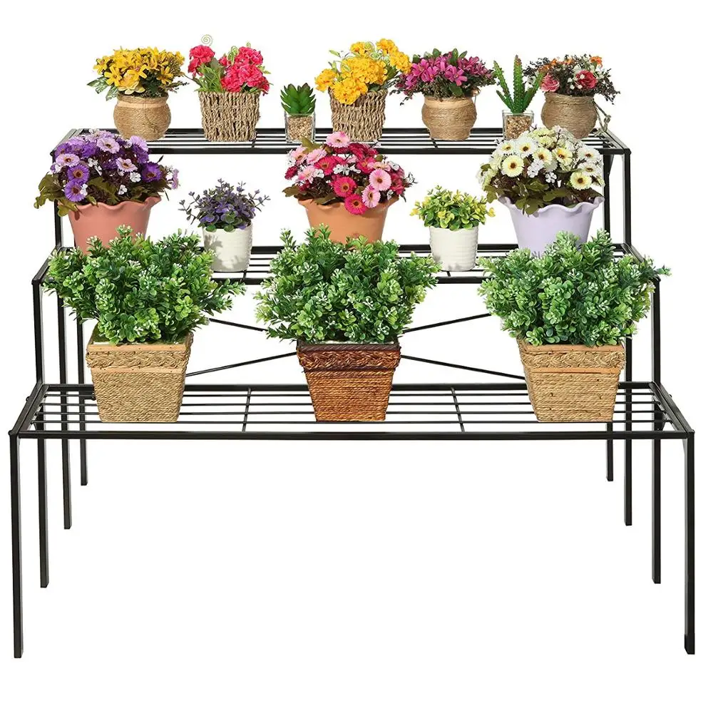 
Outdoor and indoor 3Tier Black Metal Plant Stand/Planter Holder/Multi-fonction Planter Flower Pot Racks 