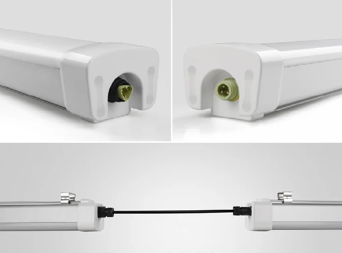 Светодиодный светильник для магазина, 4 фута, соединяемый IP66, водонепроницаемый, IK10, светодиодный светильник для парковки гаража с датчиком движения, 40 Вт, 50 Вт, 60 Вт, 80 Вт, tri-proof light