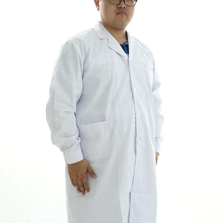 
Hospital 100% cotton white unisex uniforms wholesale knee length half-length medical lab coat for man women male female 