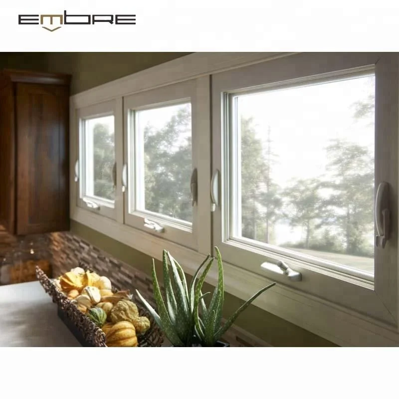
China Standard Double Glass Aluminium Top Hung Windows 