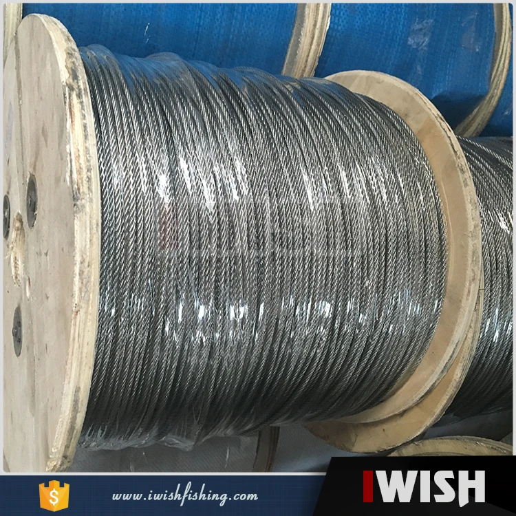 Nylon Coated 7X7 304 Stainless Aircraft 1000 Feet Leader Wire For Fishing Rigs