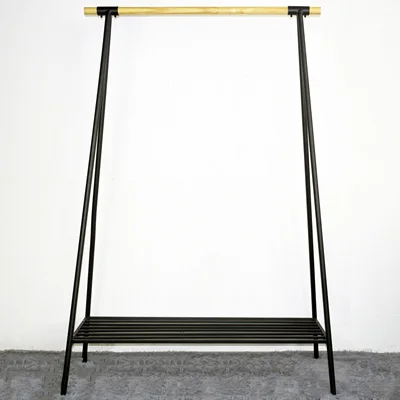 Floor Standing Entryway Metal Garment Coat Rack With Shoe Rack Display For Home Furniture Supplier In Ningbo China