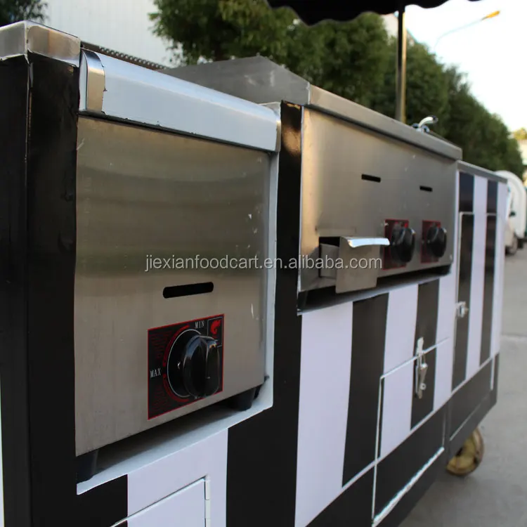 JX-CR180 Shanghai Jiexian coffee kiosk indoor cart mobile food carts for coffee for donuts for sale