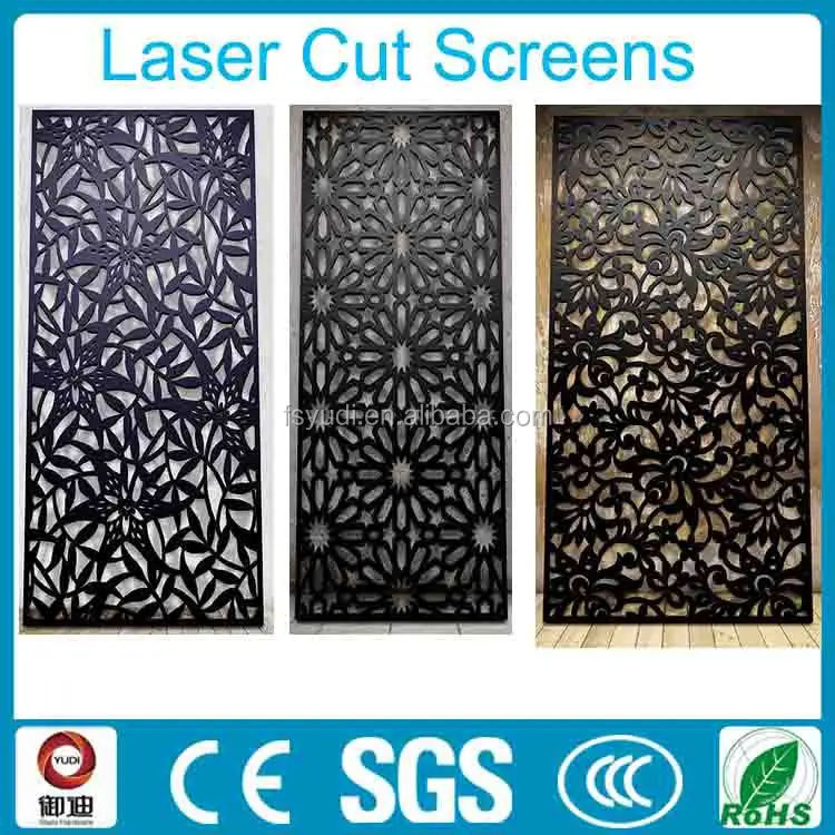 Customized chinese laser cut metal carved antique decorative screen manufacture