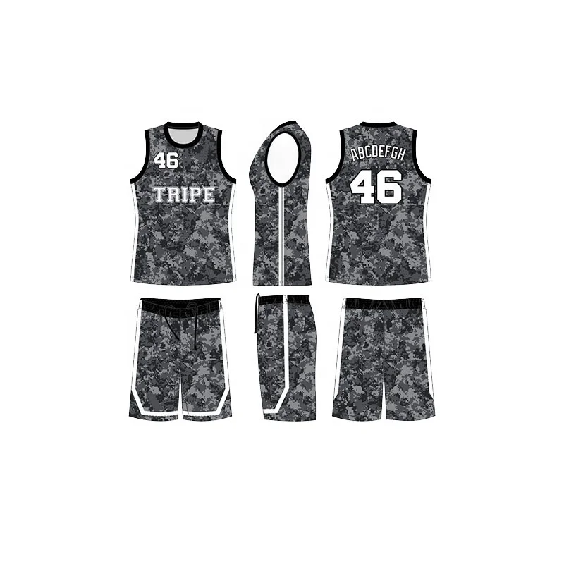 Custom high quality 100% polyester quick dry mesh sublimation printing team basketball jersey