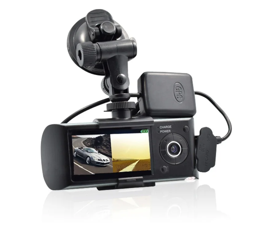 2018 best R300/X3000 manual car camera hd dvr with GPS Logger Tracker full hd 1080p car camera dvr video recorder dual lens