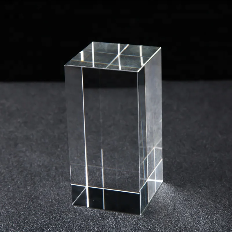 
Pujiang manufacturer top selling transparent 3D laser engraving blank crystal cube 