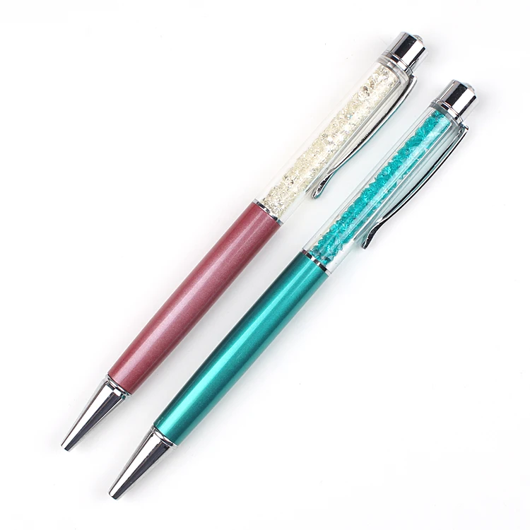 Stylus pen with highlighter, popular korea style metal ball pen,stylus pen with crystals