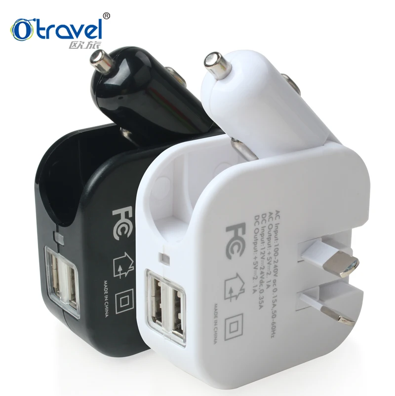 Hot seller universal world quick usb dual station travel kit mobile battery travel wall fast car charger 12v charger car