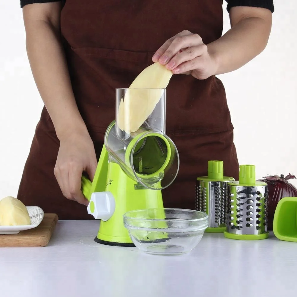 Amazon hot selling multi stainless steel blades twist vegetable shredder potato slicer cutter for home use