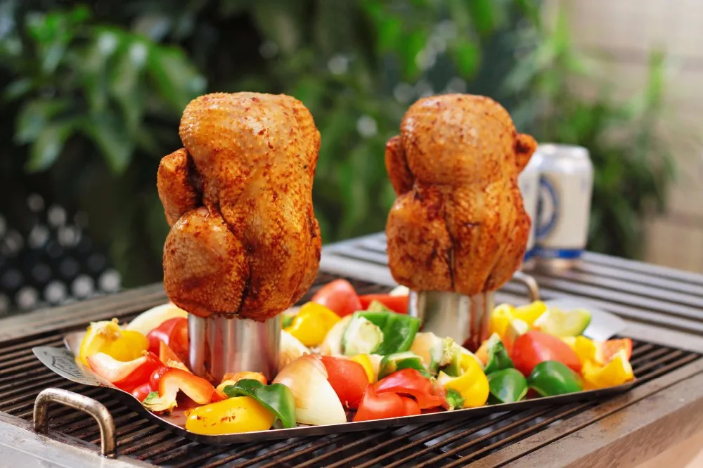 Manlaw BBQ Beer Can Chicken Roaster / Holder Charcoal Other Accessories Stainless Steel Metal,stainless Steel