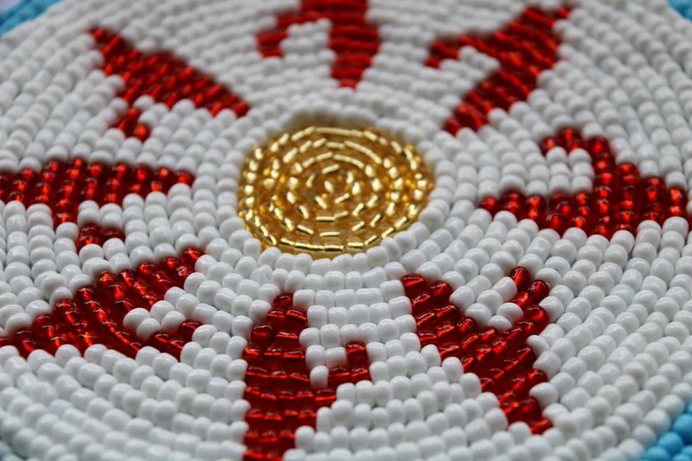 Handmade Custom Design Bead Flower Patch Beaded Patches Applique No Minimum Order