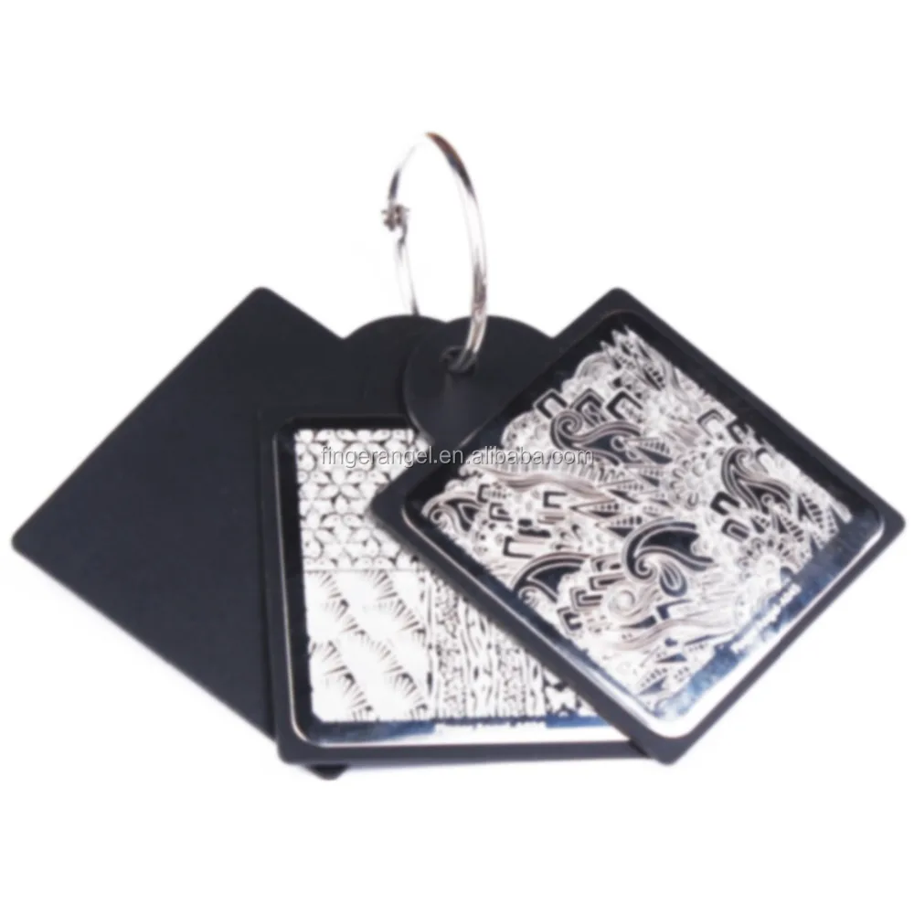 New Custom Design 6x6cm Nail Stamping Templates