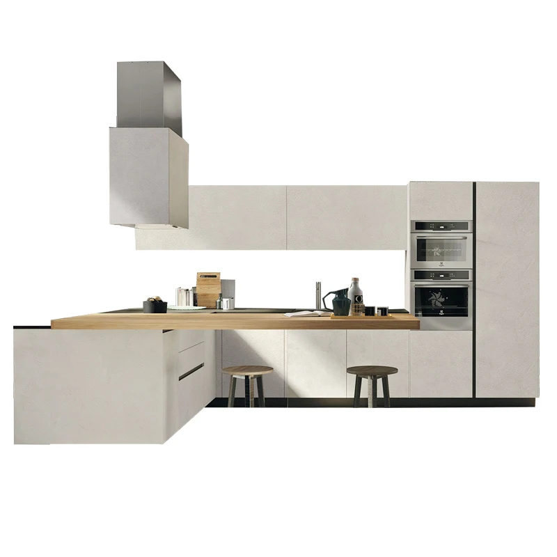 Classical cherry wood kitchen cabinet design with free design