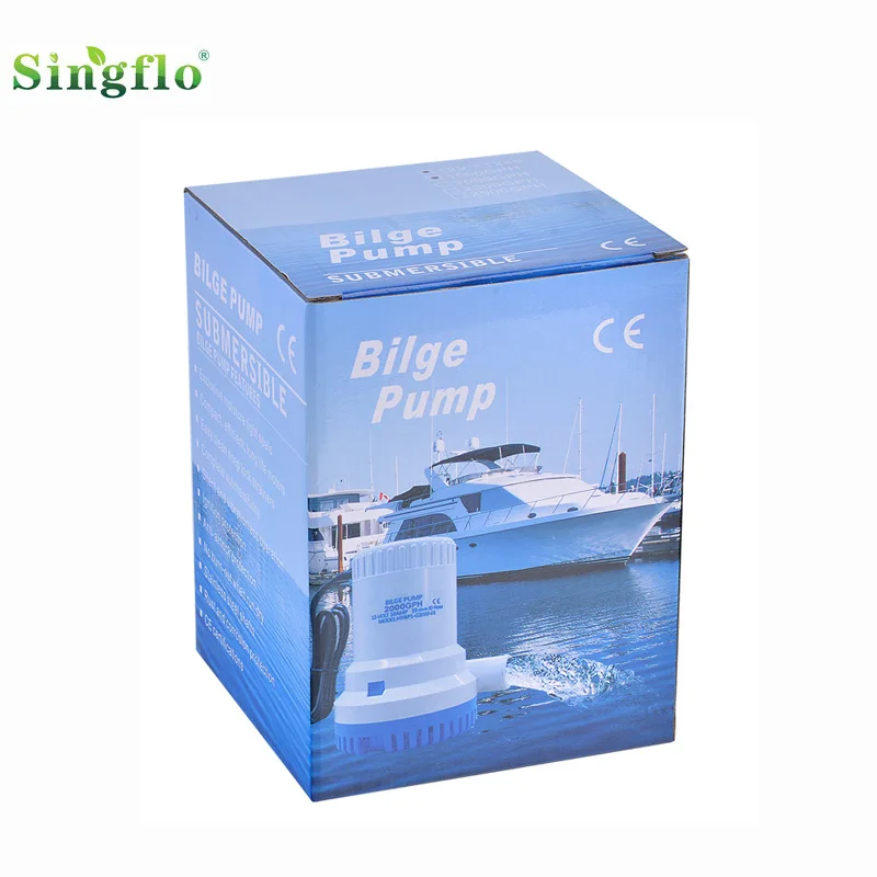 Singflo 24v dc 1500GPH marine bilge pump with float switch