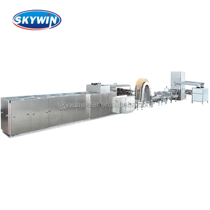 SKYWIN high capacity intelligence automatic wafer biscuit maker wafer make chocol machine wafers manufacturing machine