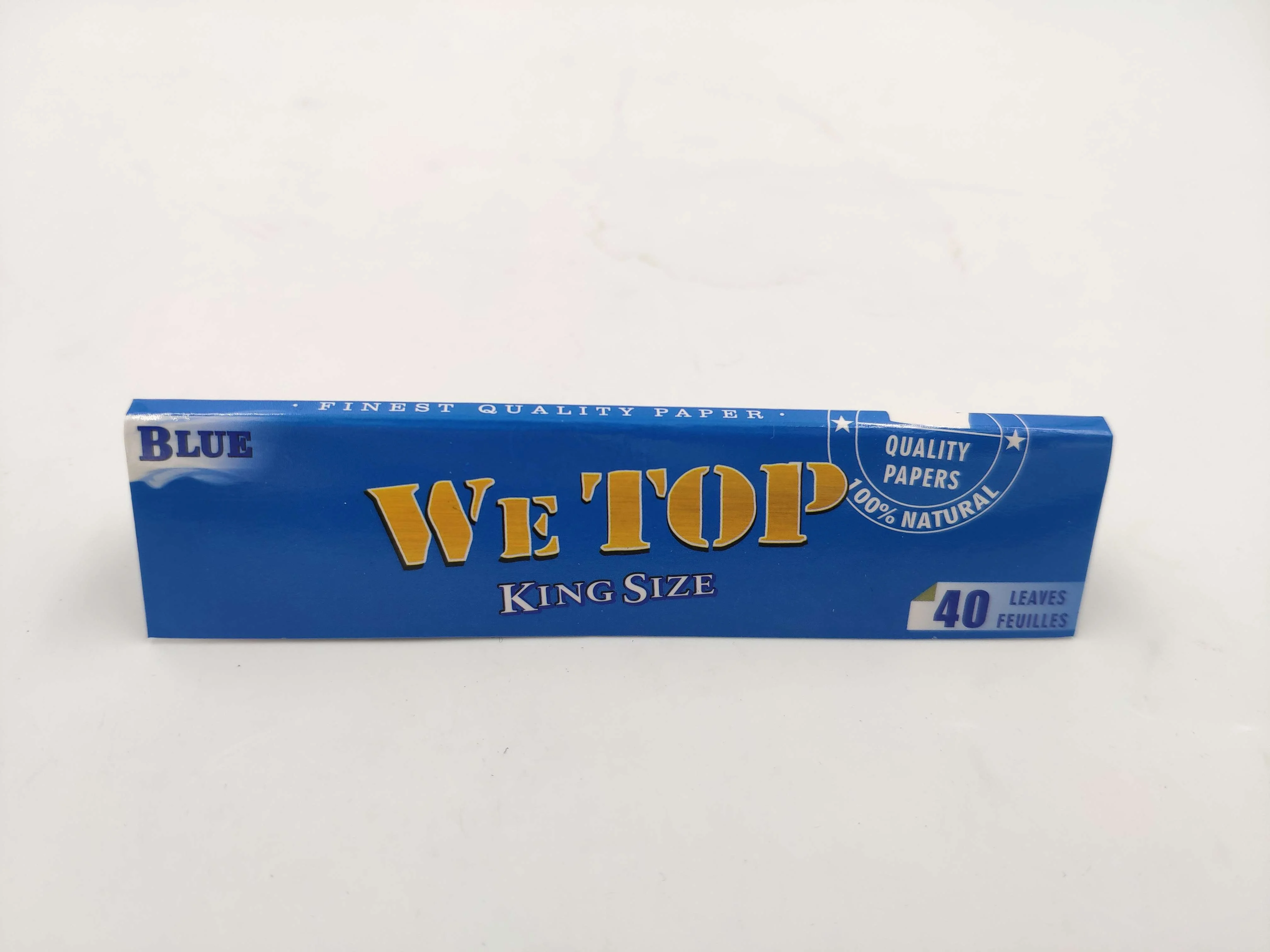 WE TOP rolling papers white rice paper king size slim 40 leaves per booklet, OEM available