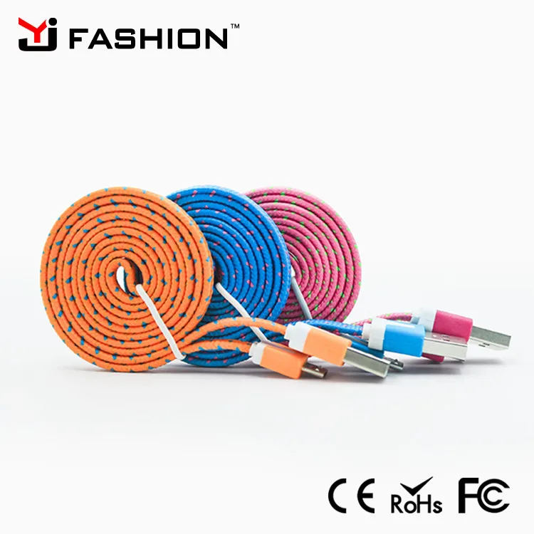 1 м логотип нейлон плетеный кабель USB с 2.0 разъем для iPhone 7/7plus/6 S /6 S Plus/6/6 S Plus