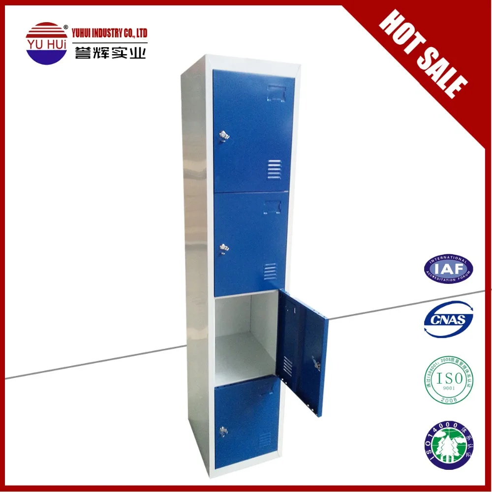 
Blue metal gym locker two door locker cabinet tall thin storage cabinet 