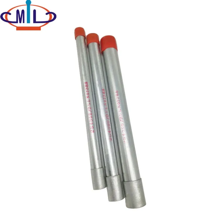 BS EN61386 Hot dipped galvanised inside and outside class 4 gi conduit