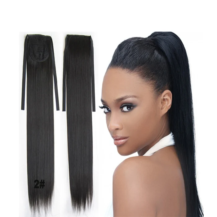 Длинные вьющиеся накладные волосы с эффектом омбре, накладной хвост на клипсе, натуральный цвет, 22 дюйма