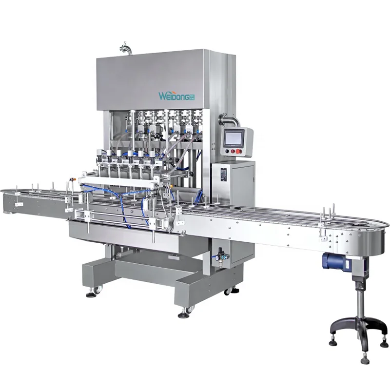 Automatic Multiple 4 6 8 10 Filling Heads Nozzles Linear Straight Line Piston Shampoo Liquid soap Cosmetic Filling Machine