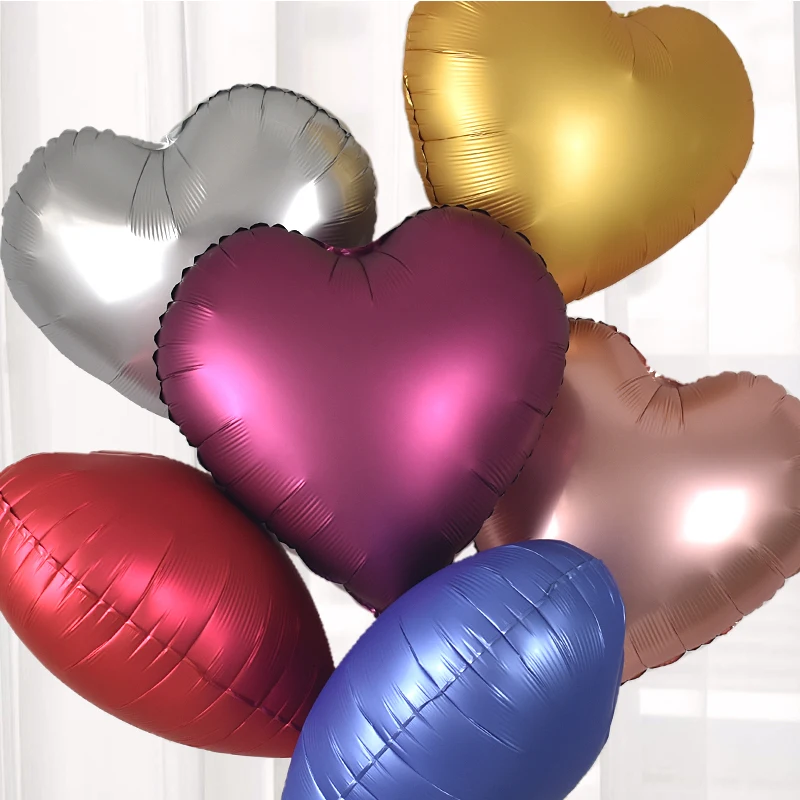 18inch Chrome Metallic Heart Star Round Helium Foil Balloons Birthday Party  Wedding  baby shower Decorations