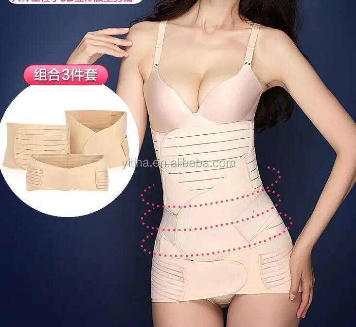 
Wholesale 3 in 1 Set Postpartum Waist Controlling Slim Belly Binding waist Belt 