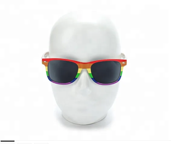 Hot Sales AC Lenses with UV400 Promotional Plastic Rainbow Heat Transfer Printing Sunglasses 2021