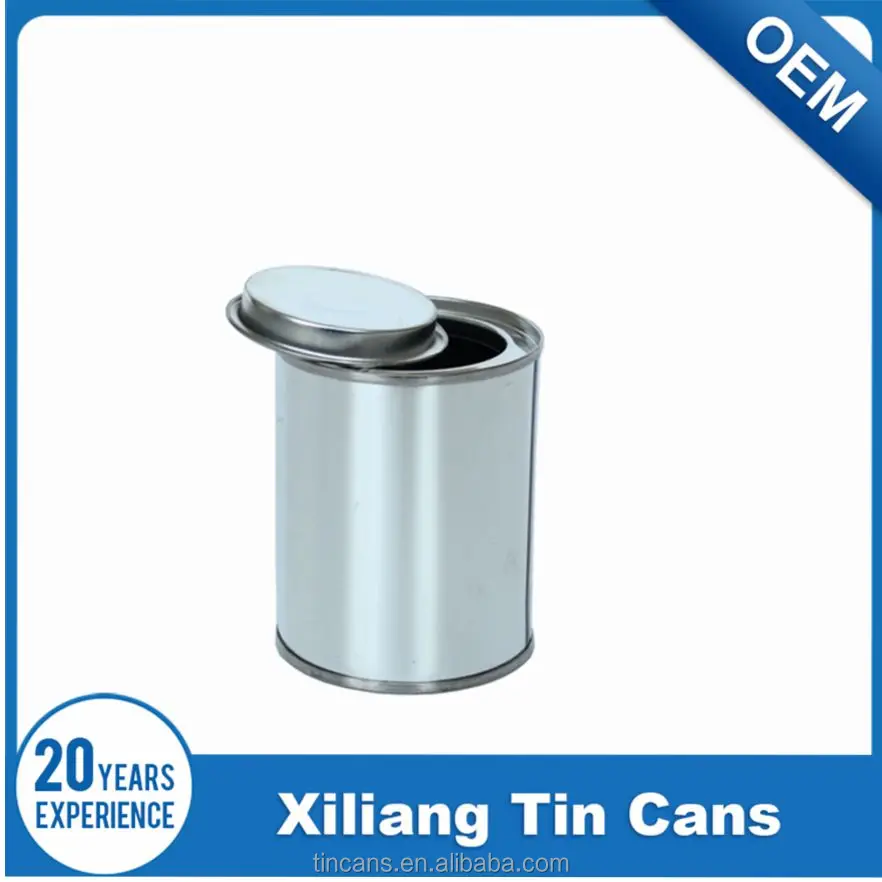 0.37 liter 370ml  round plain paint tin can with lever lid