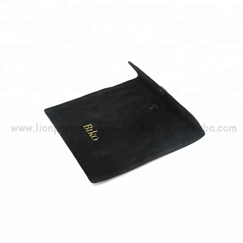 New design custom logo envelope style velvet pouches with low price