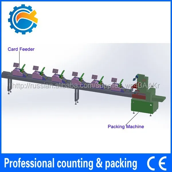 Automatic card sender with package machine for sale