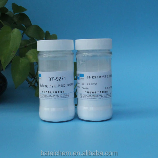 There are be added polymethylsilsesquioxane to cosmetic semi-finished products in imported formula and commonly formula.