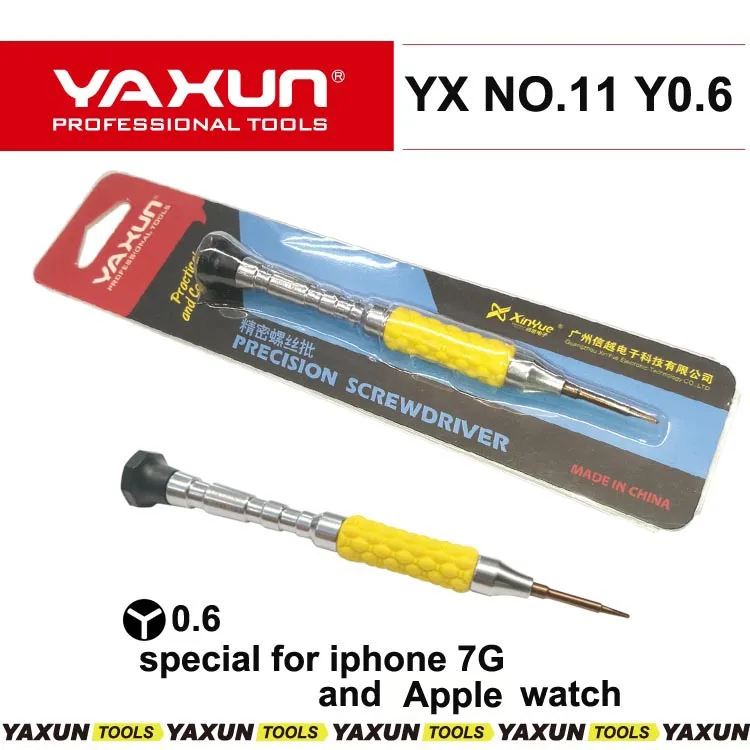 2017 new YAXUN NO.11 Y0.6 Tri wing Screwdriver Special for iPhone 7G 7 Plus Apple Watch Repair, High Quality Hand Tool