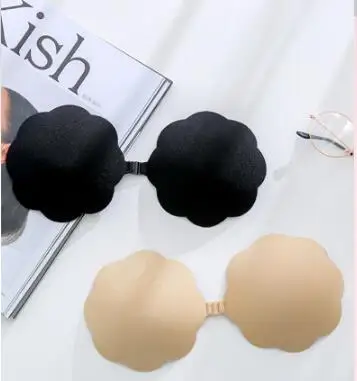 Silicone Latex stick anti-bump Point Invisible Bra Breathable Plum-blossom Chest Stick Wedding Dress Underwear anti-exposure bre