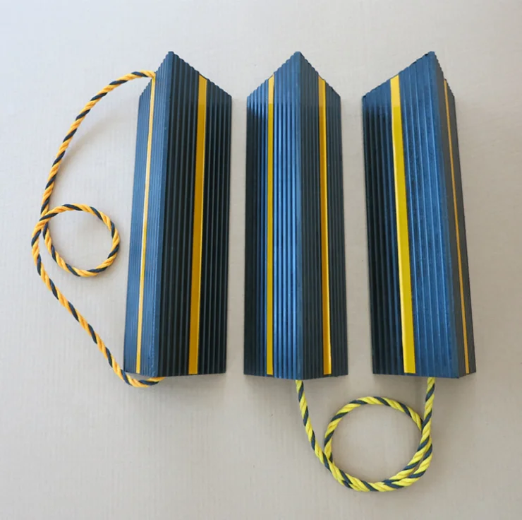 Yellow Super Large Aircraft/ Helicopter/vehicles Polyurethane Wheel Chock