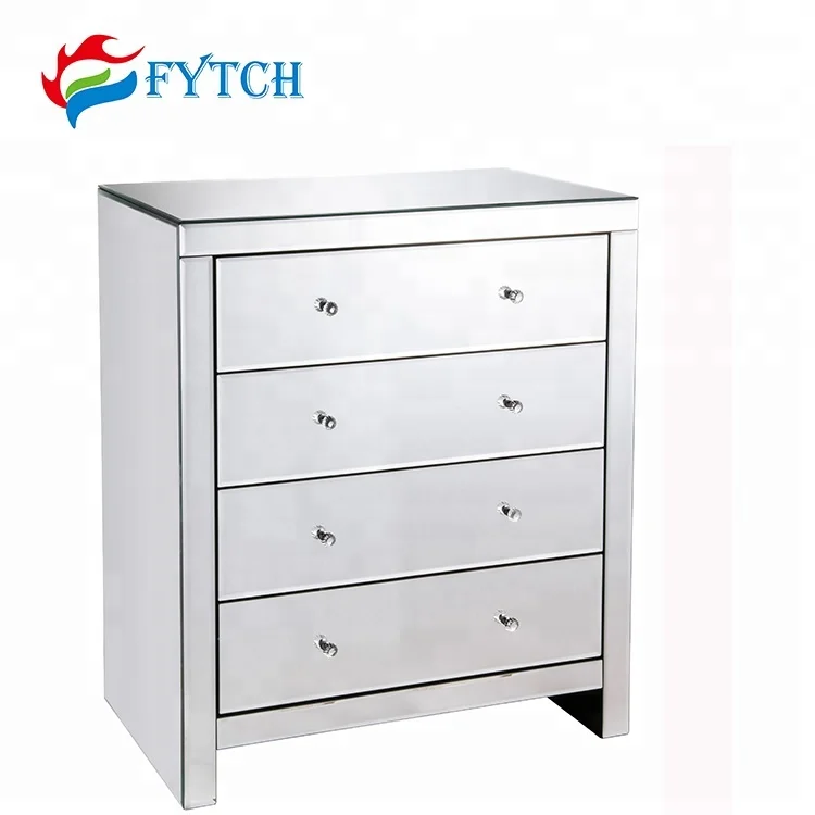 Factory Price Mirrored Furniture Wholesale 6 Drawer Dresser Cabinet